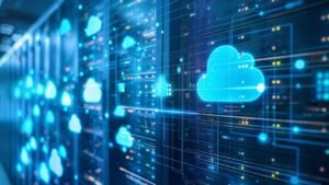 Diagram illustrating how a digital strategy for small businesses 2025 allows for scalable growth through cloud technology.