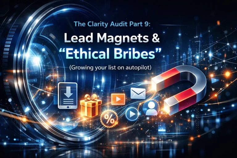 The Clarity Audit Part 9: Lead Magnets & “Ethical Bribes” (Growing your list on autopilot)